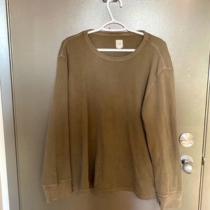Waffle weave long sleeve t-shirt